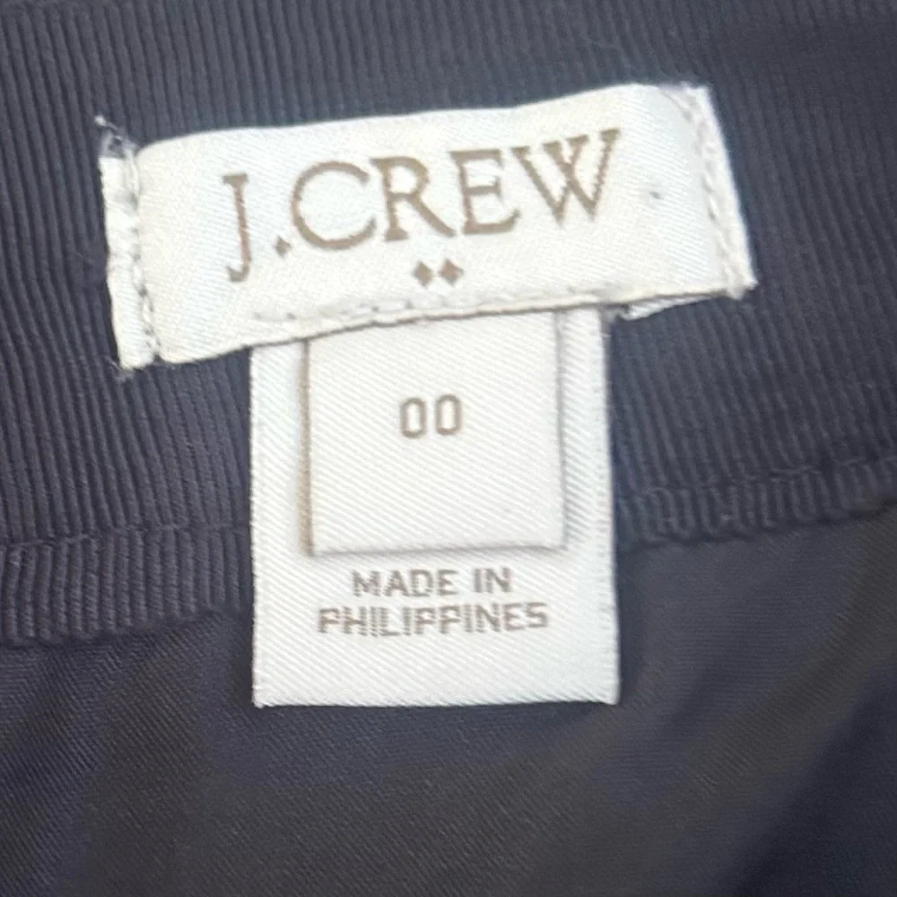 J.Crew Black White Check Plaid Mini Skirt Wool Blend Lined Preppy Classic 00